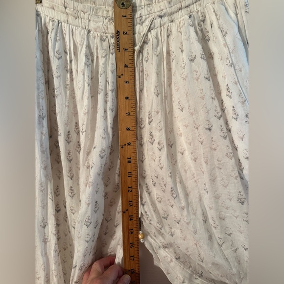 FREE PEOPLE S Intimately Cotton Wide Leg PJ Pant BAGGY Feather Weight POCKETS - Picture 10 of 16